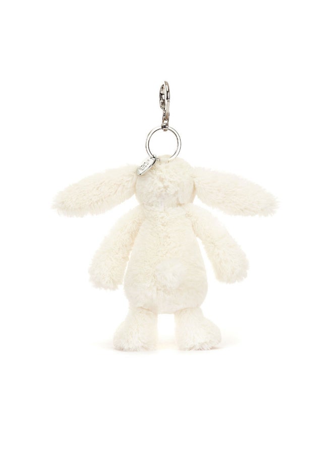 Jellycat Blossom Cream Bunny Berry Bag Charm 13cm, Soft Plush Bunny Keyring with Strawberry Floral Ears - Image 4